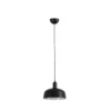 Lámpara colgante Tatawin, negra, cristal, Ø 18,4 cm