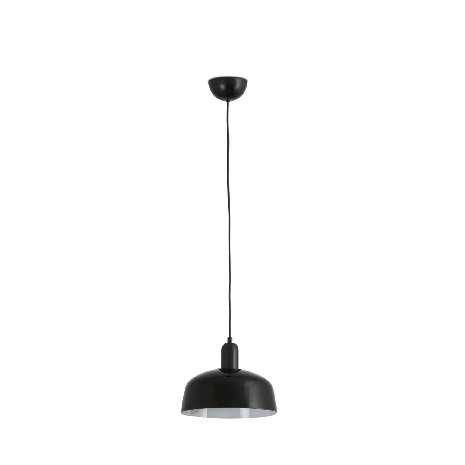 Lámpara colgante Tatawin, negra, cristal, Ø 18,4 cm