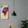 Lámpara colgante Tattoo 2396, Ø18cm, negro/oro