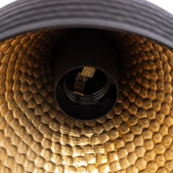 Lámpara colgante Tattoo 2396, Ø18cm, negro/oro