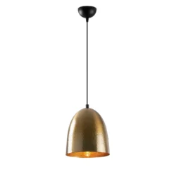 Lámpara colgante Tattoo 2372, oro antiguo, metal, Ø 20 cm