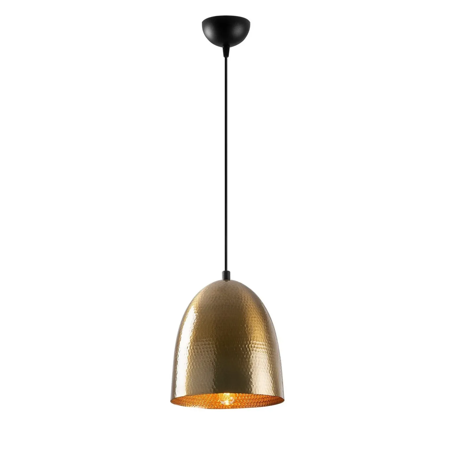 Lámpara colgante Tattoo 2372, oro antiguo, metal, Ø 20 cm