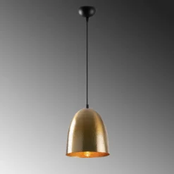 Lámpara colgante Tattoo 2372, oro antiguo, metal, Ø 20 cm