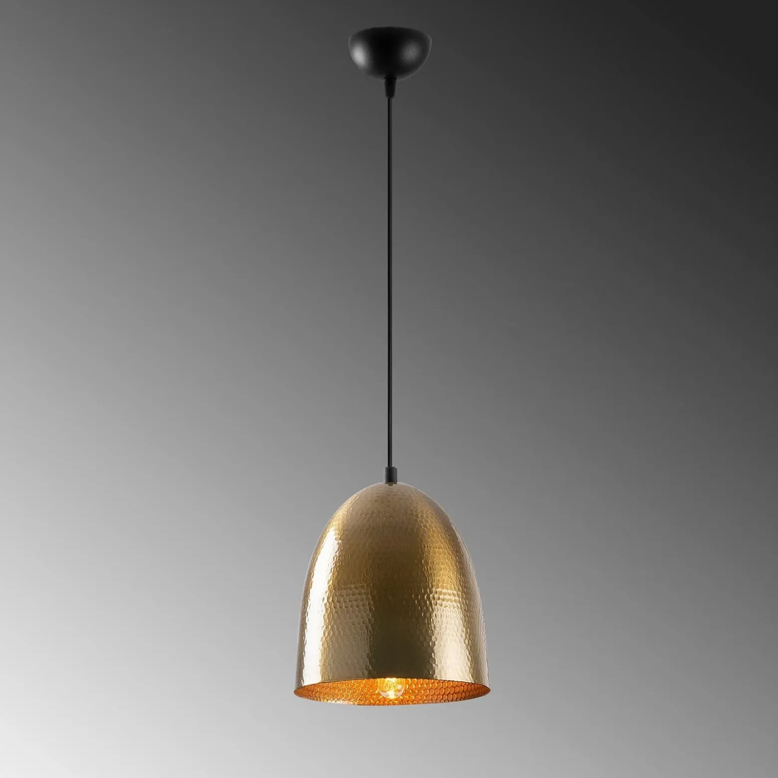 Lámpara colgante Tattoo 2372, oro antiguo, metal, Ø 20 cm