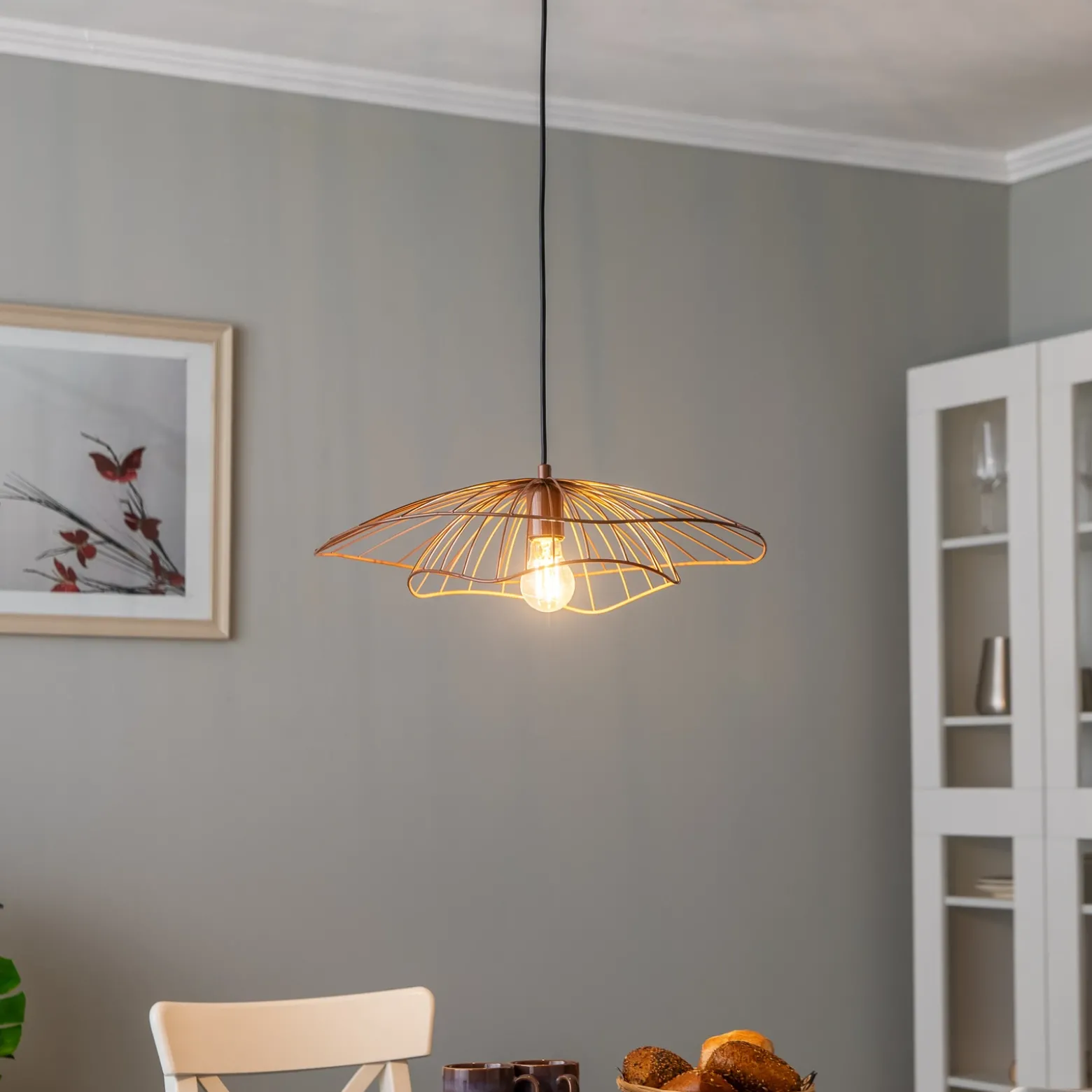 Lámpara colgante Tel 6501 Ø50cm cobre