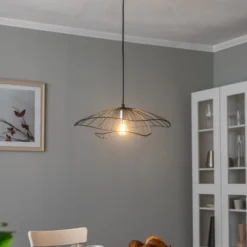 Lámpara colgante Tel 6500 Ø50cm negro