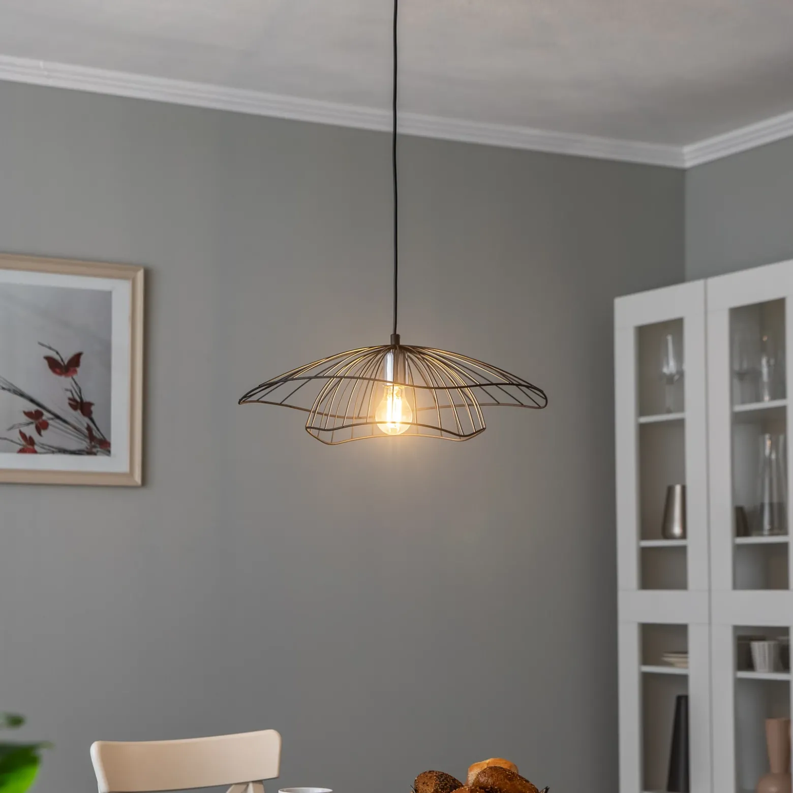 Lámpara colgante Tel 6500 Ø50cm negro