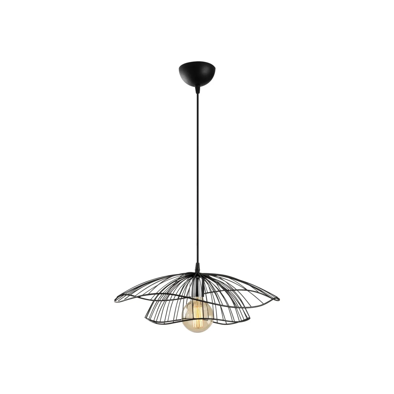 Lámpara colgante Tel 6500 Ø50cm negro