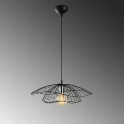 Lámpara colgante Tel 6500 Ø50cm negro