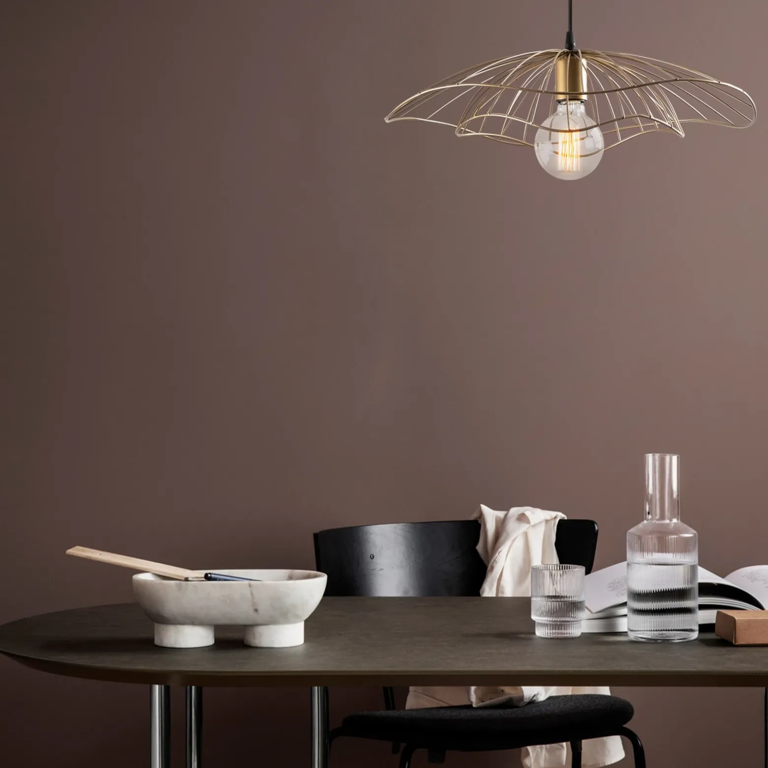 Lámpara colgante Tel 6503 Ø50cm negro antiguo