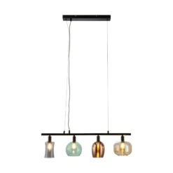 Lámpara colgante Telesto, vidrio, 4 luces