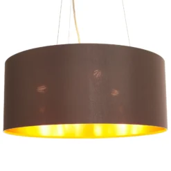 Lámpara colgante textil Maserlo, capuchino, 53 cm