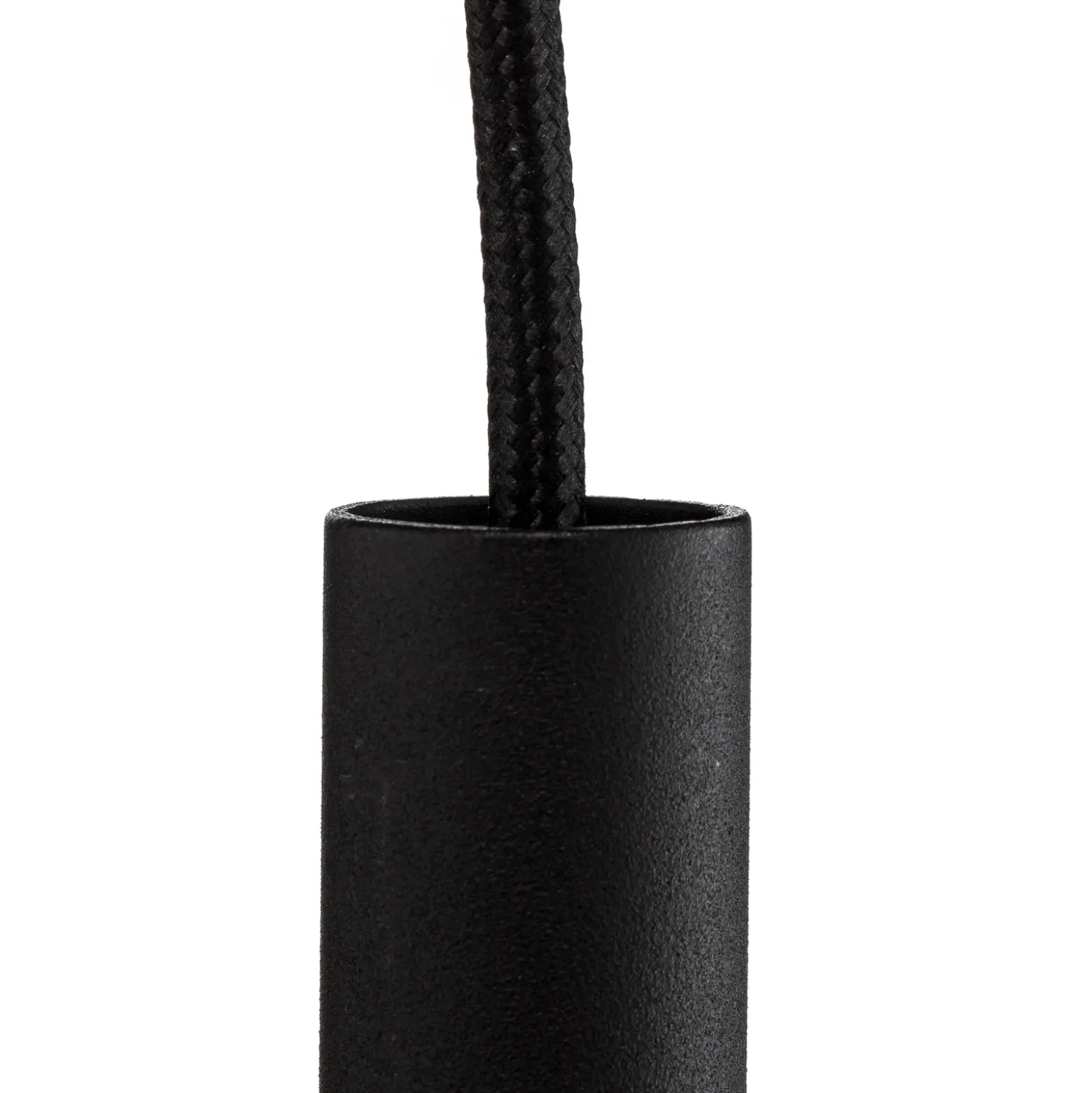 Lámpara colgante Thin, negra, 3 luces, rondel