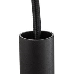Lámpara colgante Thin, negro, 5 luces, lineal