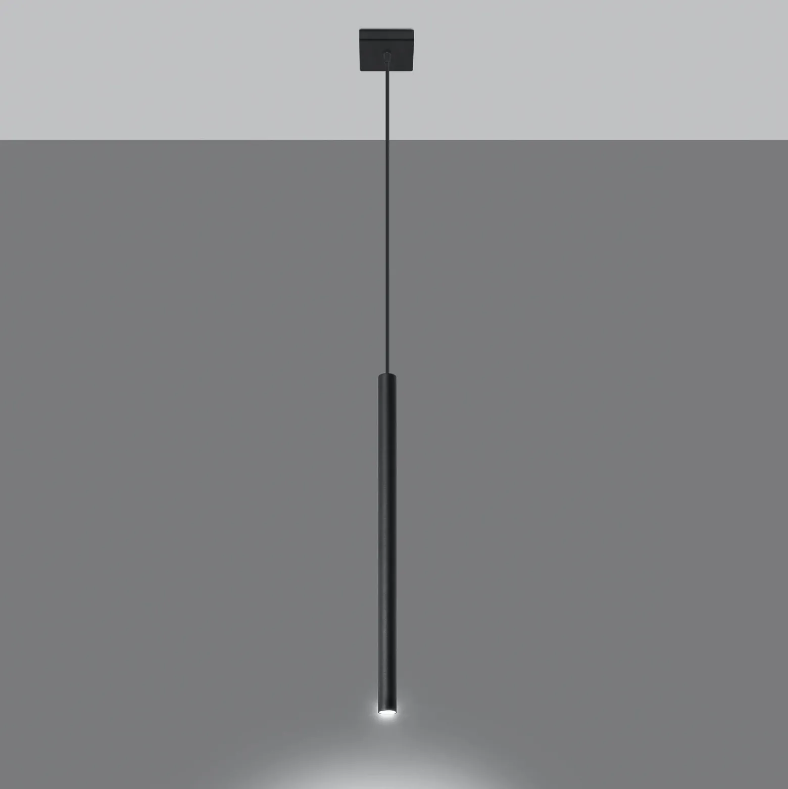 Lámpara colgante Thin, negro, 1 luz