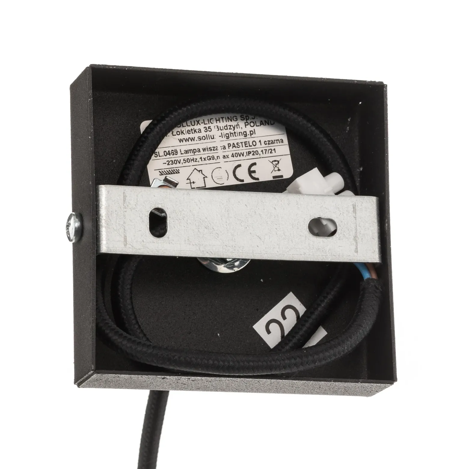 Lámpara colgante Thin, negro, 1 luz