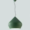 Lámpara colgante Tholos, verde/blanca, Ø 52 cm, metal