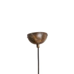 Lámpara colgante Tibet, marrón antiguo, Ø 34 cm, metal, E27
