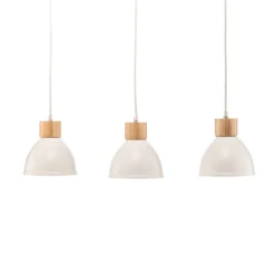 Lámpara colgante Tira, blanca, 70 cm, con 3 luces
