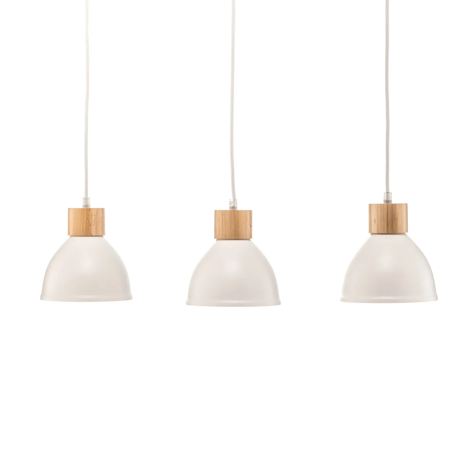 Lámpara colgante Tira, blanca, 70 cm, con 3 luces
