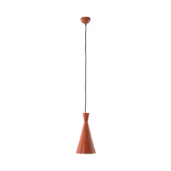 Lámpara colgante Tom, naranja, metal, Ø 19 cm, E27