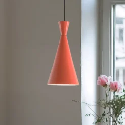 Lámpara colgante Tom, naranja, metal, Ø 19 cm, E27