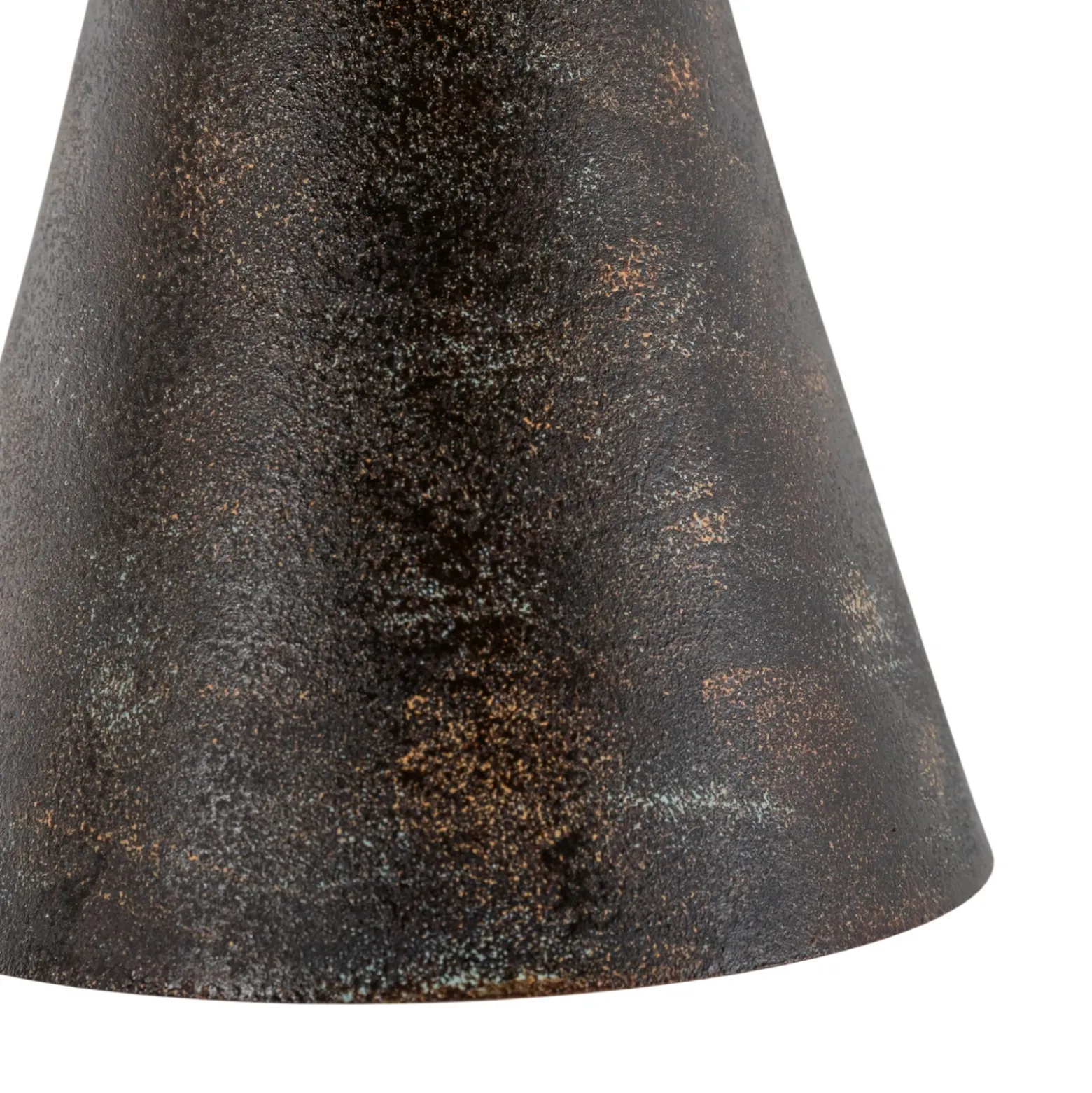 Lámpara colgante Tom, negro-marrón, metal, Ø 19 cm, E27