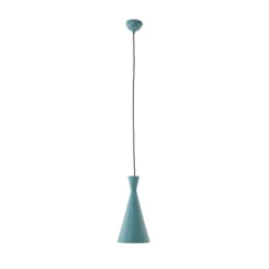 Lámpara colgante Tom, turquesa, metal, Ø 19 cm, E27