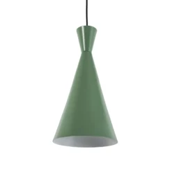Lámpara colgante Tom, verde menta, metal, Ø 19 cm, E27