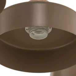 Lámpara colgante Torin, beige, 80 cm de largo, 3 luces, metal/madera
