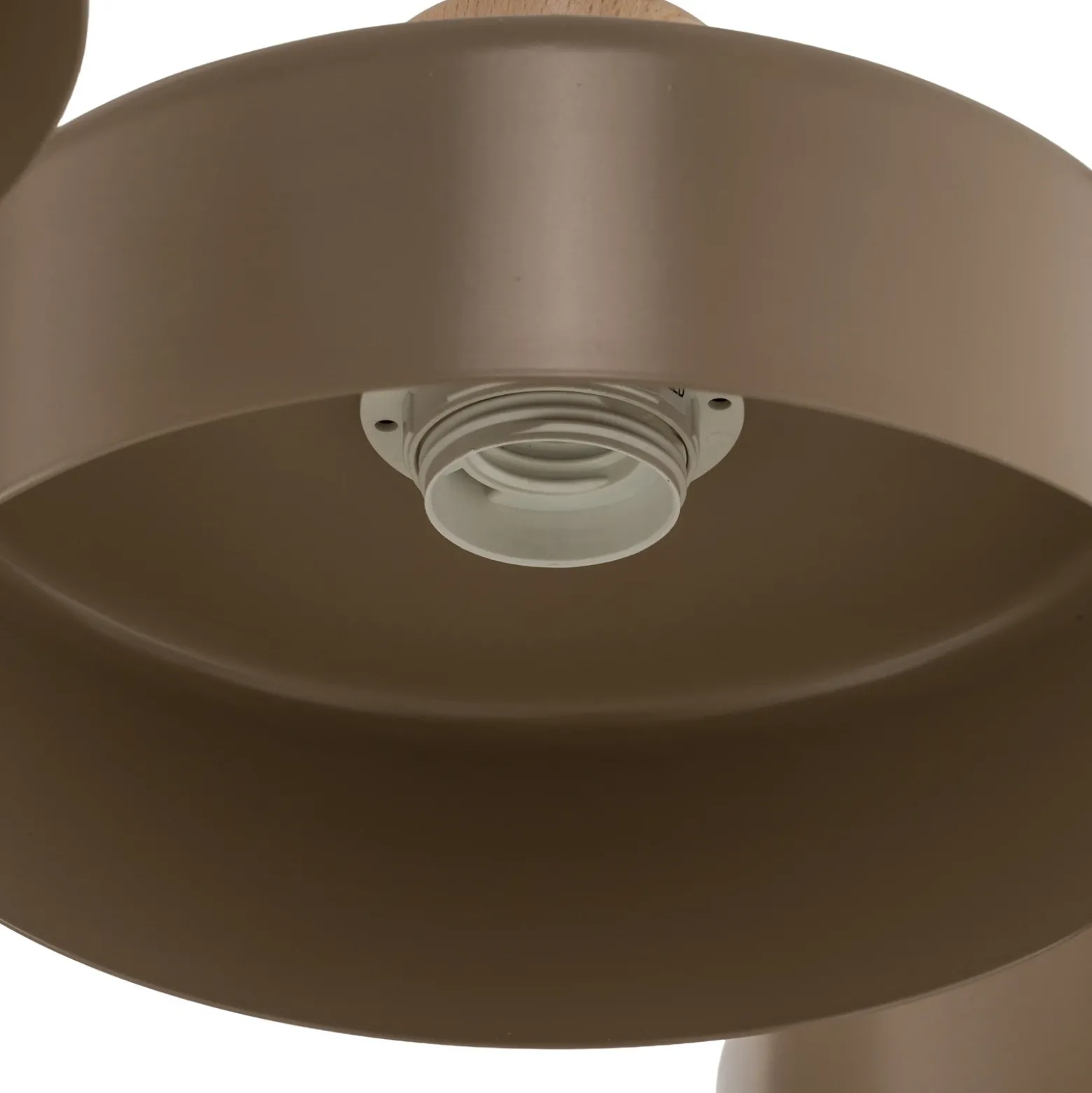 Lámpara colgante Torin, beige, 80 cm de largo, 3 luces, metal/madera