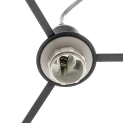 Lámpara colgante Tornado, 3 luces, negro