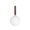 Lámpara colgante Torrano de Globen Lighting, roja, Ø 30 cm, mármol