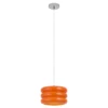 Lámpara colgante Tortora, naranja, Ø 30 cm, cristal, E27