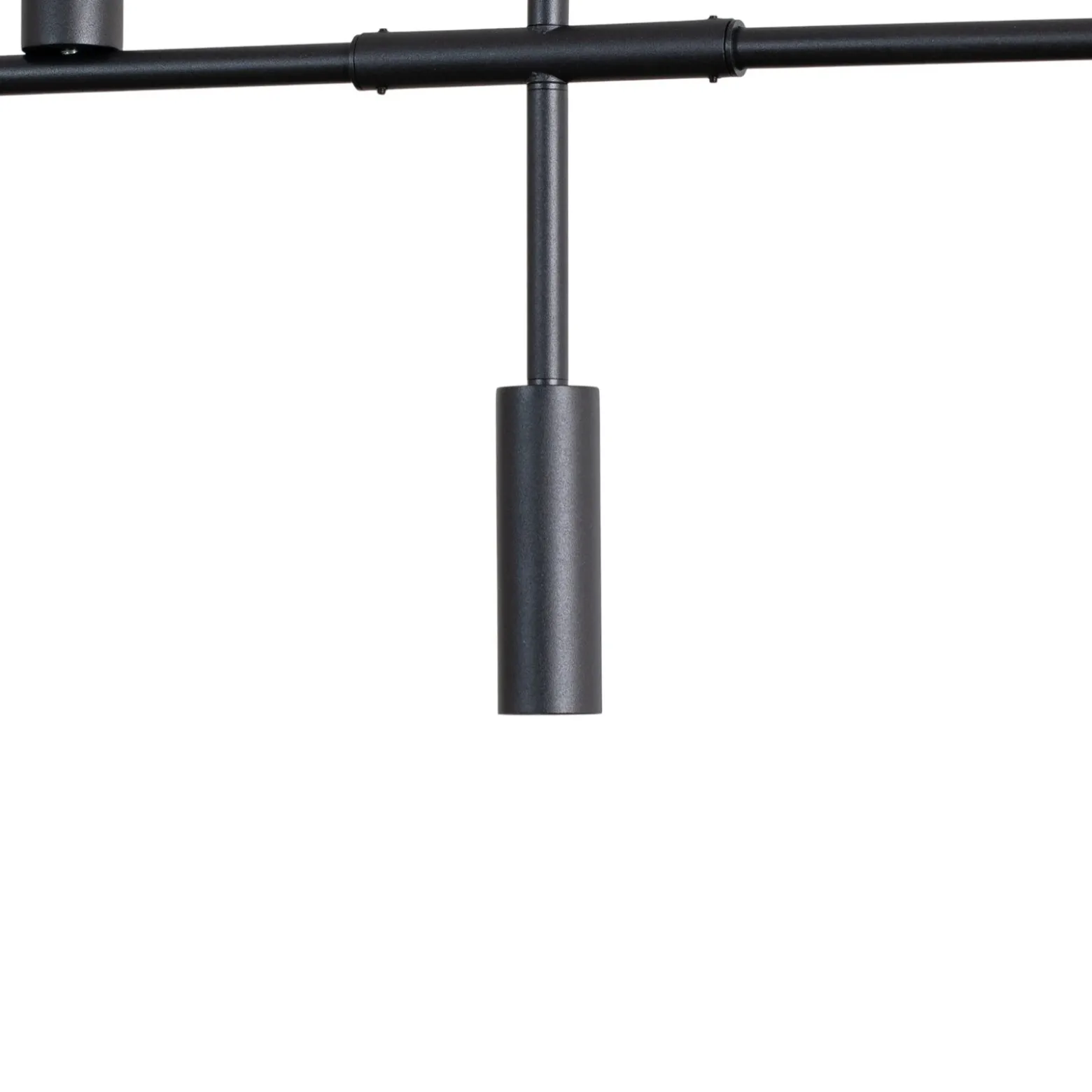 Lámpara colgante Trevo 6 All Black, metal, negro, GU10