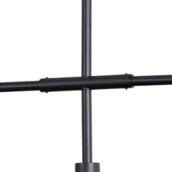 Lámpara colgante Trevo 6 All Black, metal, negro, GU10