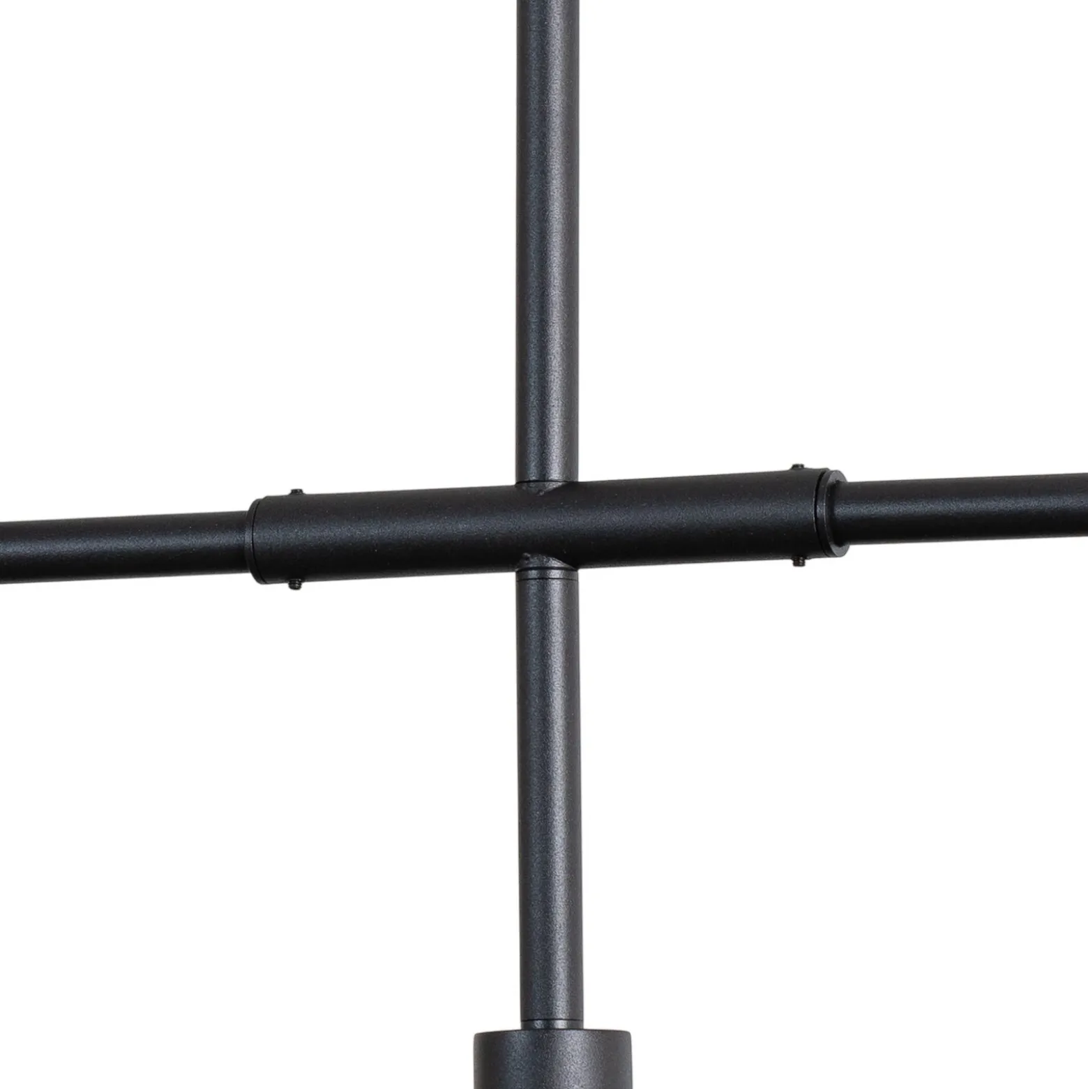 Lámpara colgante Trevo 6 All Black, metal, negro, GU10