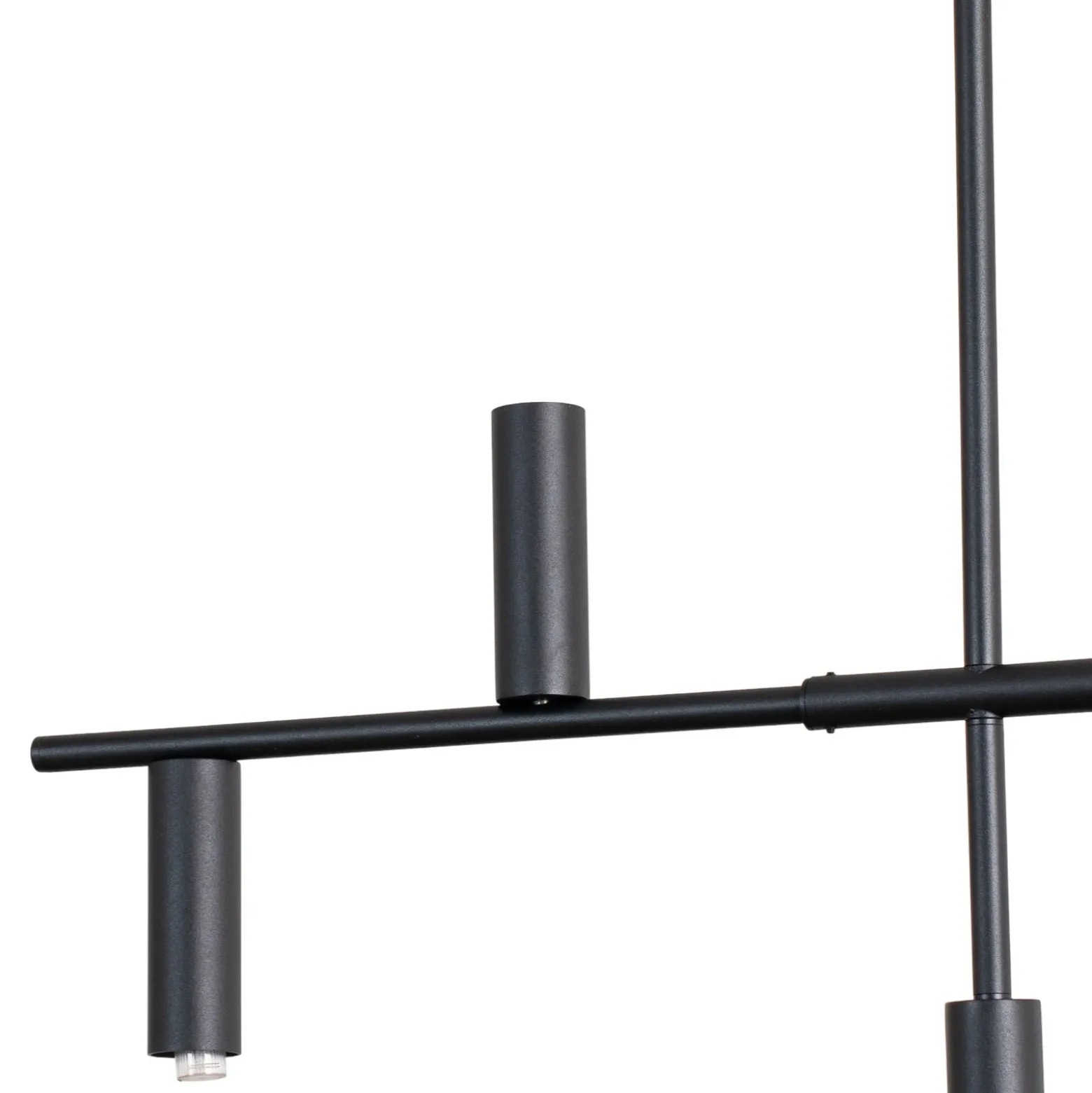 Lámpara colgante Trevo 6 All Black, metal, negro, GU10