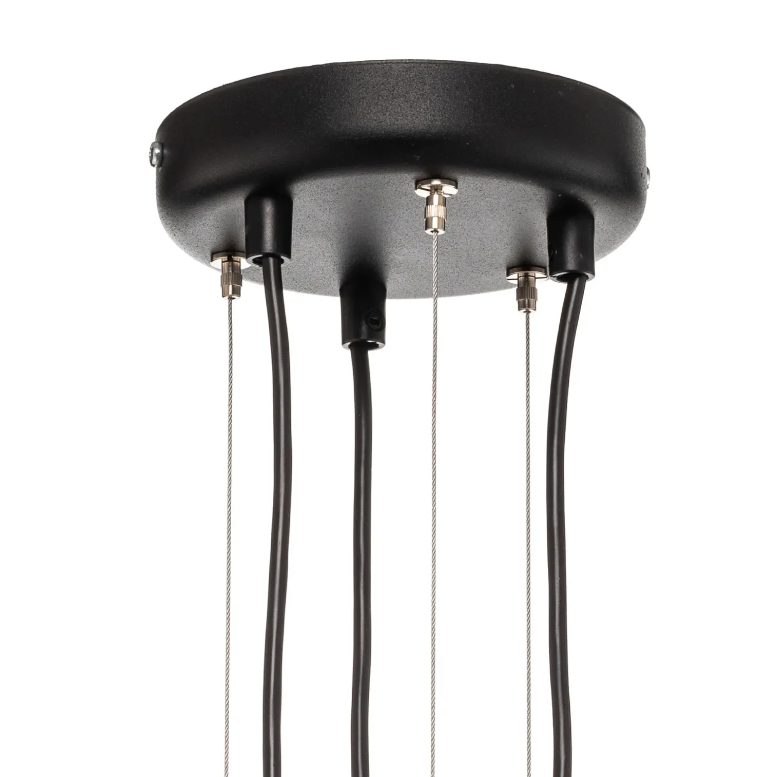 Lámpara colgante Tubo, negro, 6 luces