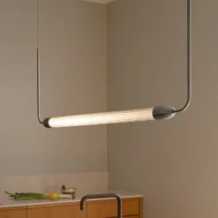 Lámpara colgante UMAGE LEMON SQUEEZE LINEAR, acero, 138 cm, GU10