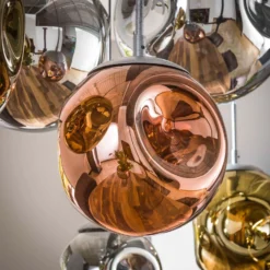 Lámpara colgante Valerya esferas de vidrio 7 luces