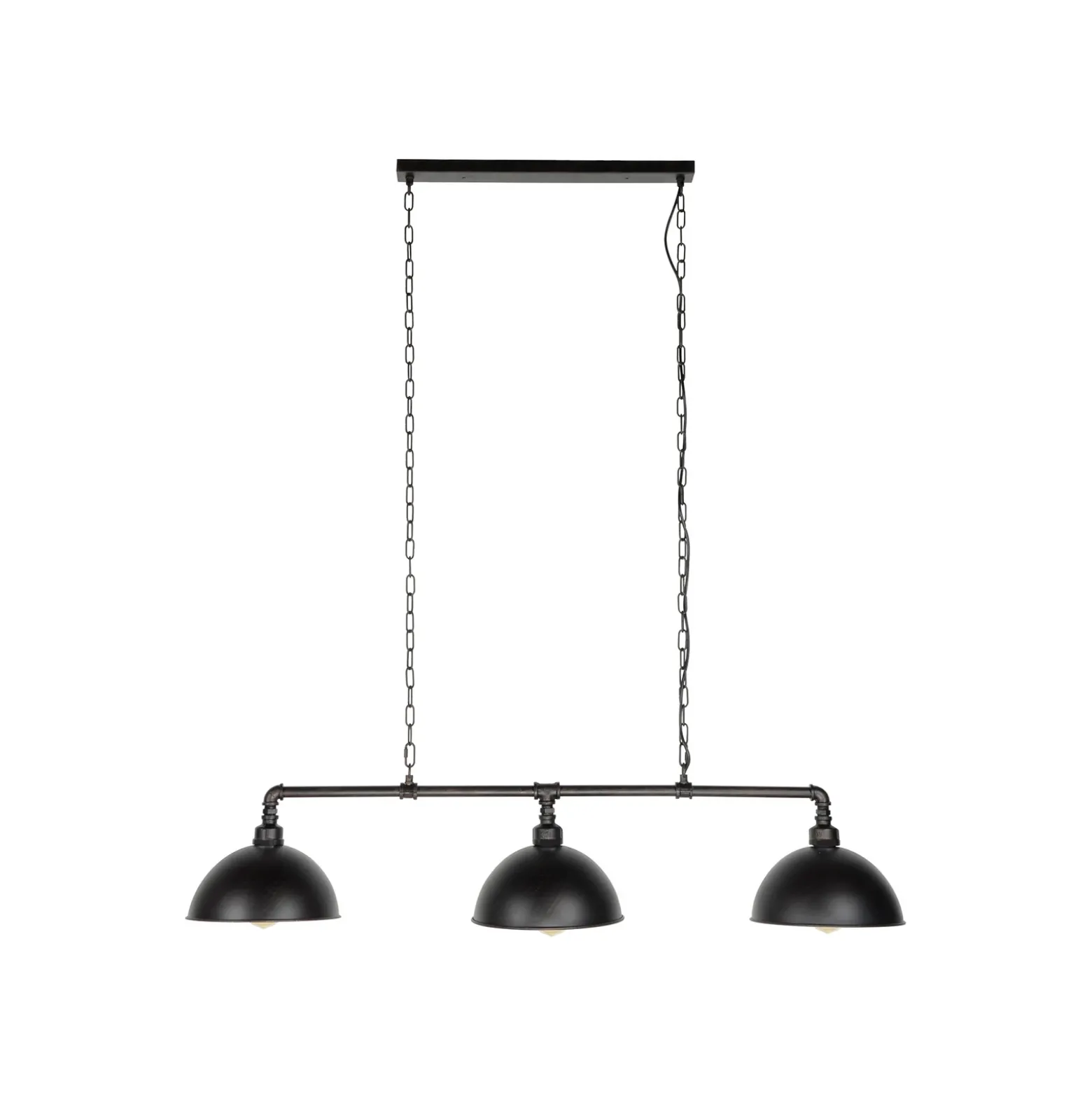 Lámpara colgante Vanderbrock, negro, 3 luces