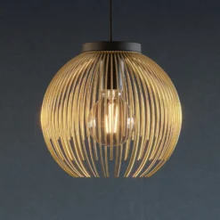 Lámpara colgante Venezuela, negro/oro, 1 luz