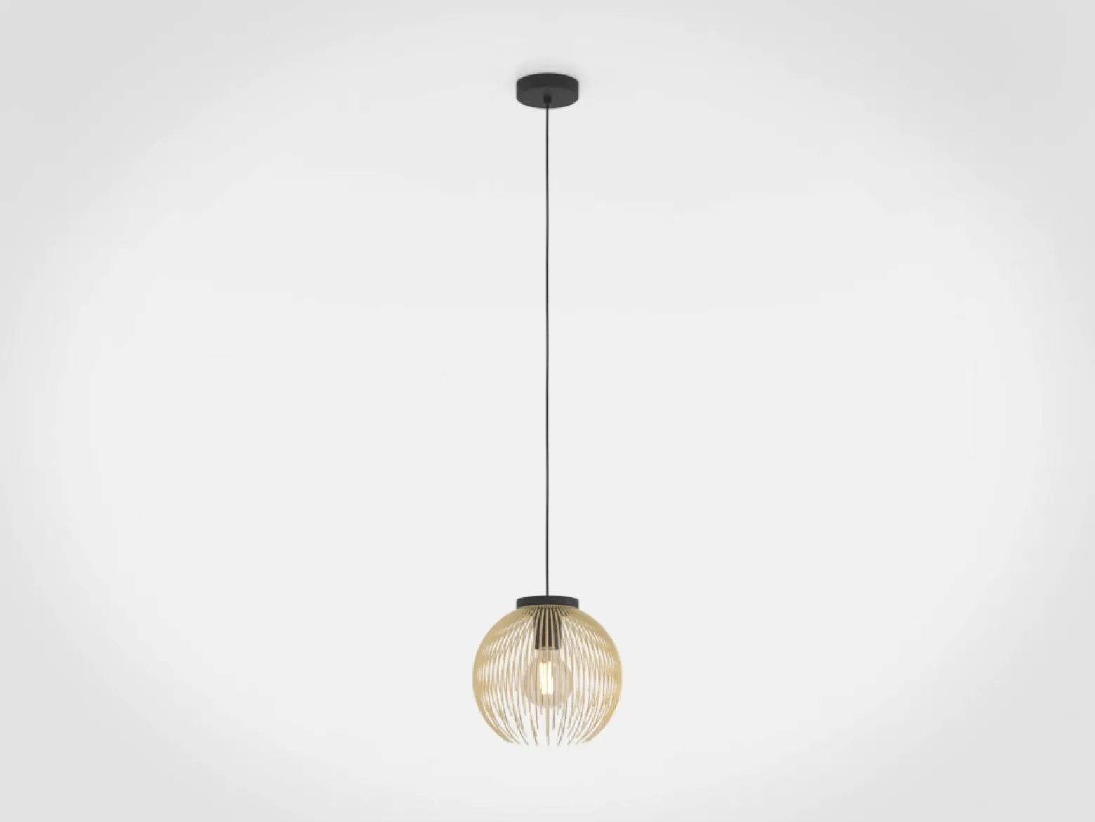 Lámpara colgante Venezuela, negro/oro, 1 luz