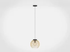 Lámpara colgante Venezuela, negro/oro, 1 luz