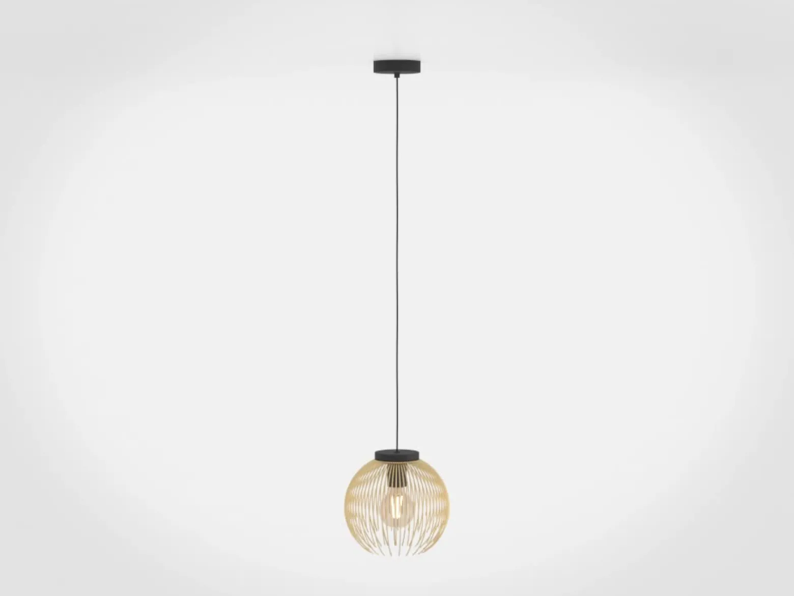 Lámpara colgante Venezuela, negro/oro, 1 luz