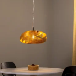 Lámpara colgante Vento, color dorado, Ø 50 cm
