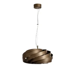 Lámpara colgante Vento, marrón café, Ø 50 cm