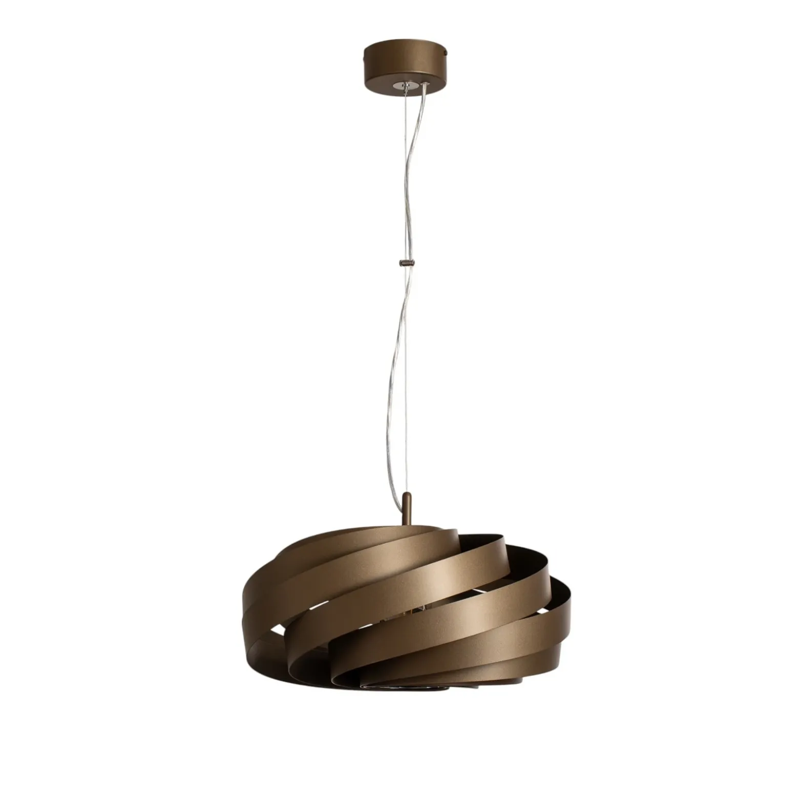 Lámpara colgante Vento, marrón café, Ø 50 cm