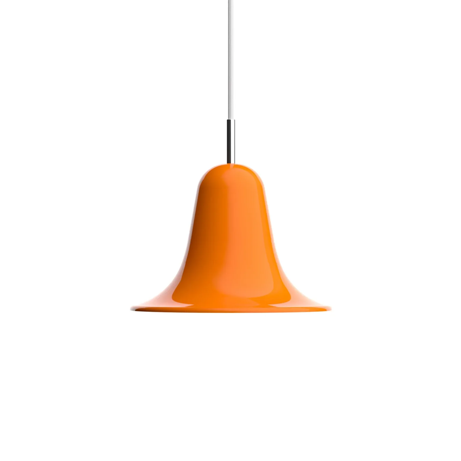 Lámpara colgante Verpan Pantop, naranja, Ø 23 cm, metal, E14